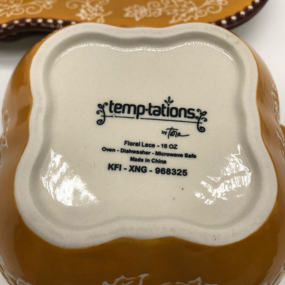 Temp-tations Floral Lace Fall soup bowl and plate. Set of 2 - Picture 11 of 12